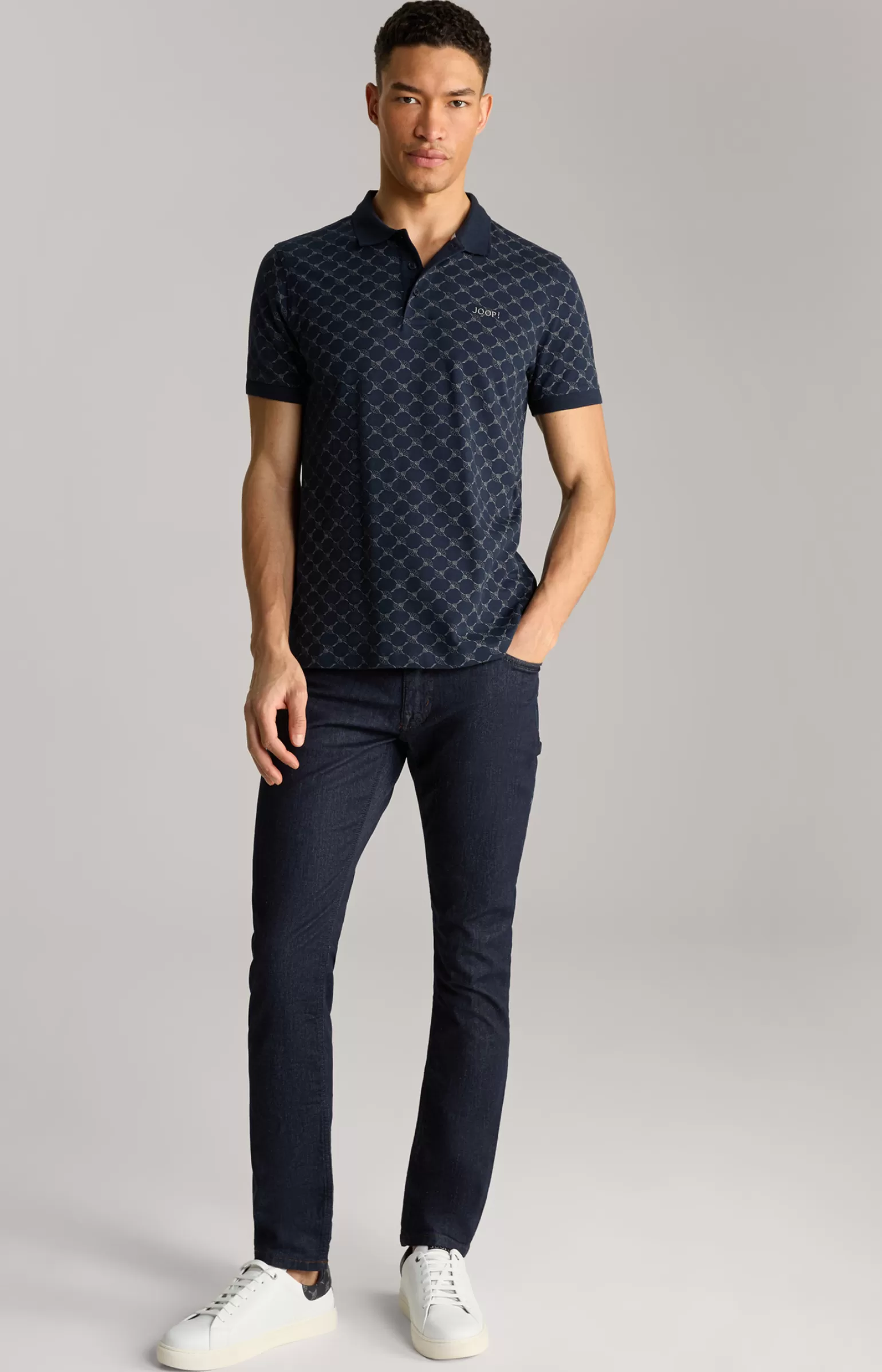 JOOP Cornflower Poloshirt Paigam in Navy gemustert^ Poloshirts | Bekleidung