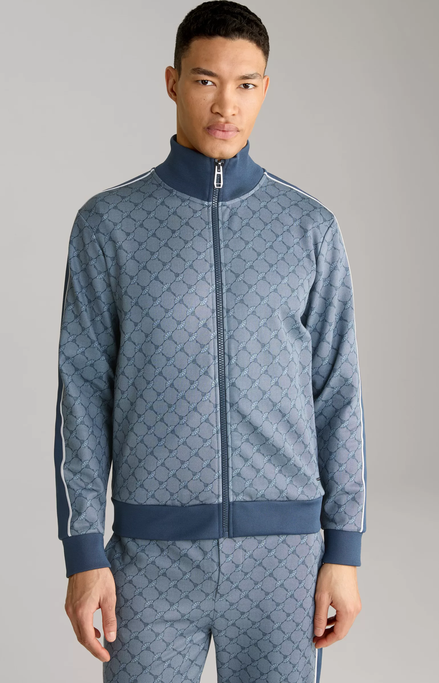 JOOP Cornflower-Sweatjacke Tayfun in gemustert^ T-Shirts&Sweats | Bekleidung