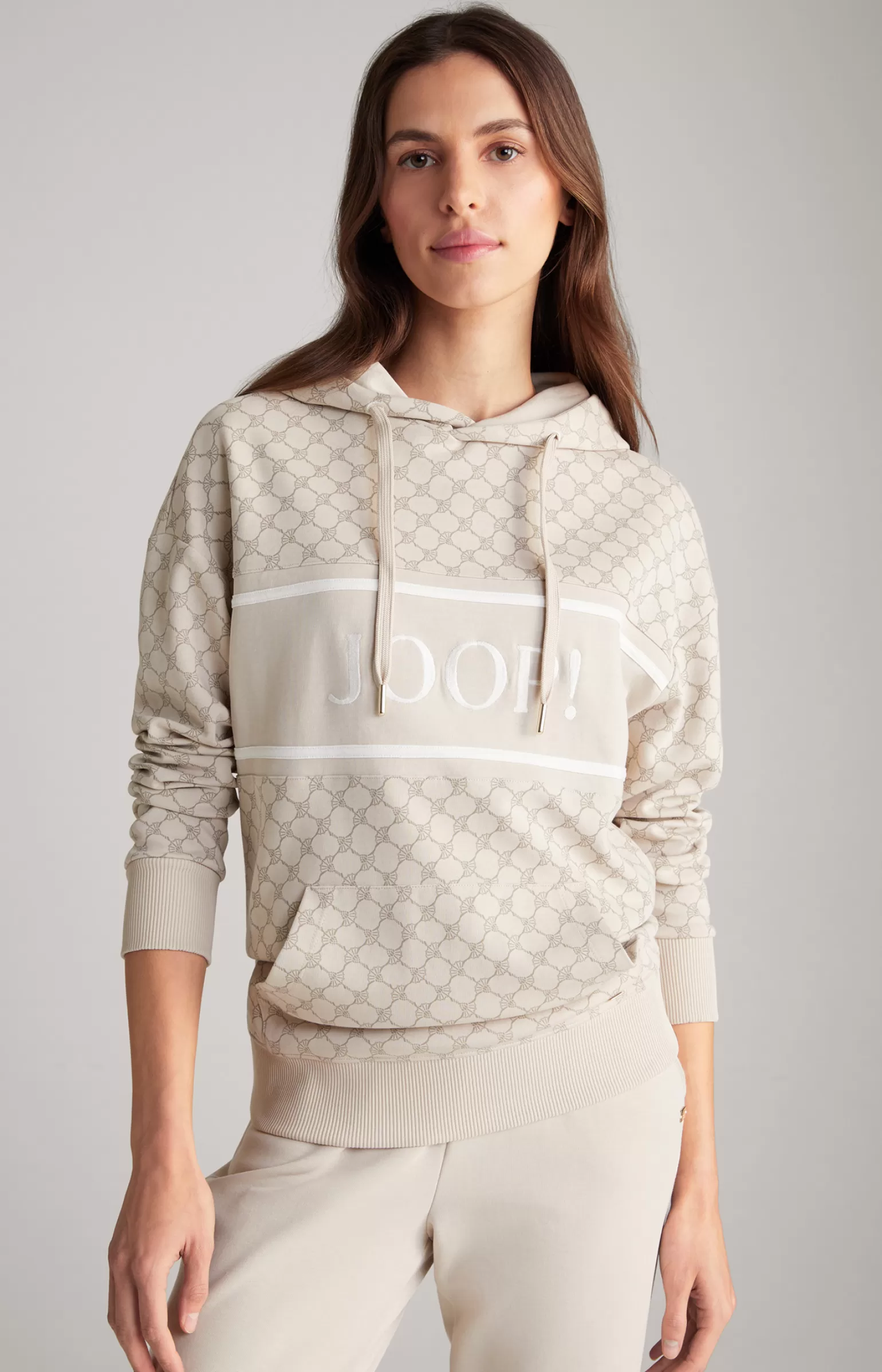 JOOP Hoodie in Nude gemustert^ Shirts & Sweats | Bekleidung