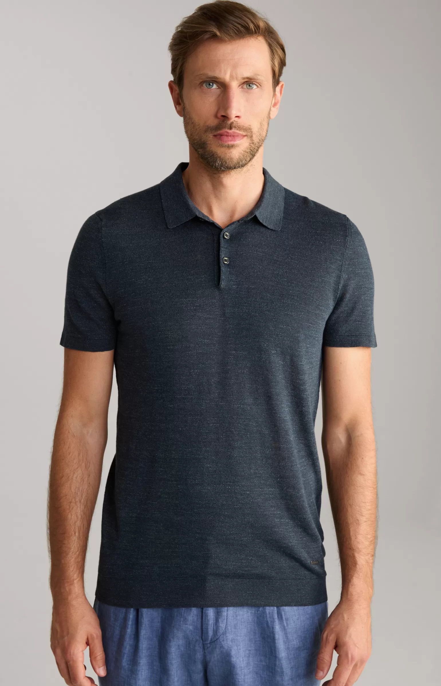 JOOP Leinenmix-Poloshirt Malioso in Navy^ Poloshirts | Bekleidung