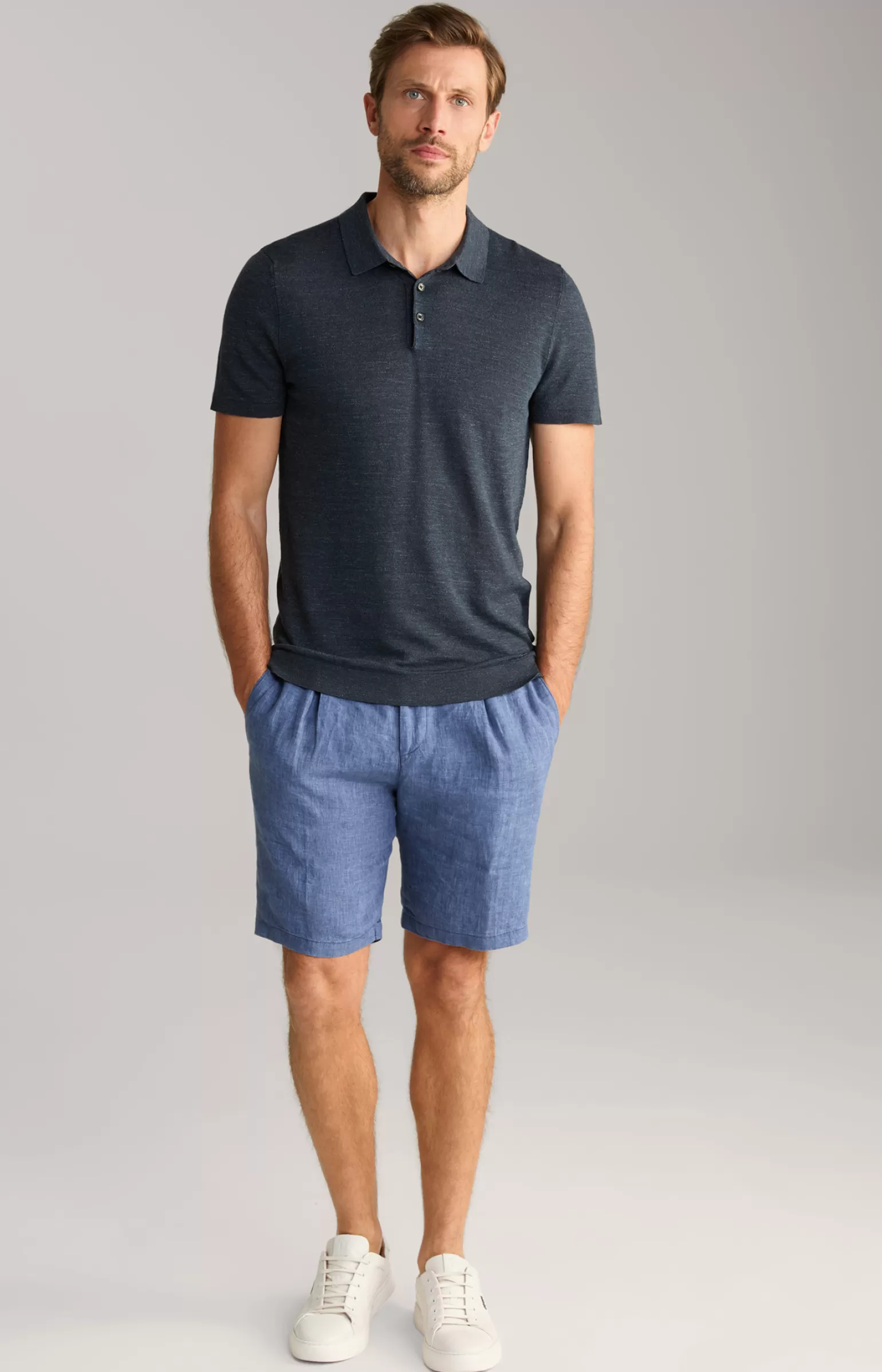 JOOP Leinenmix-Poloshirt Malioso in Navy^ Poloshirts | Bekleidung