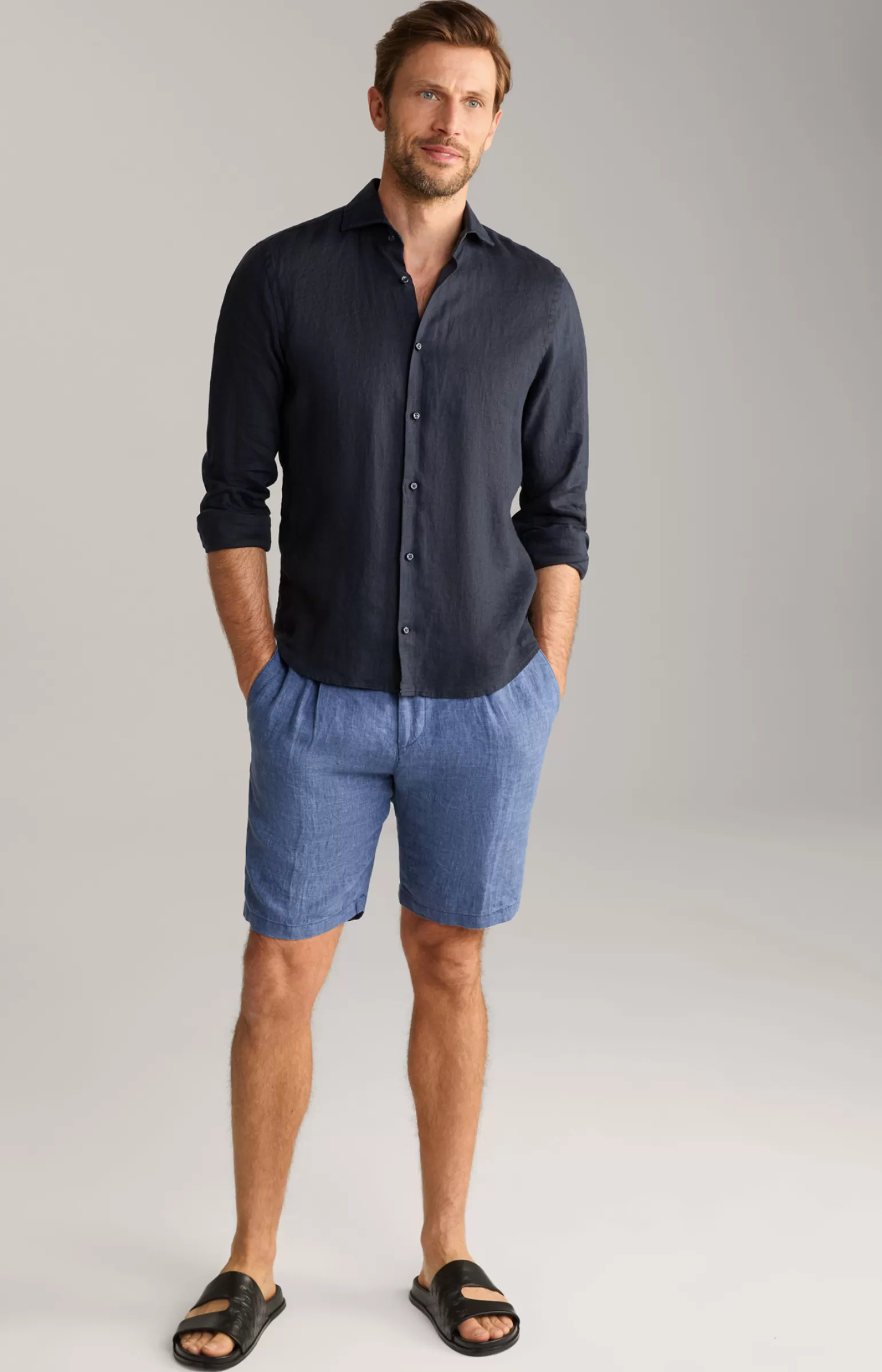 JOOP Leinenmix-Shorts Dinghy in meliert^ Shorts & Badeshorts | Bekleidung