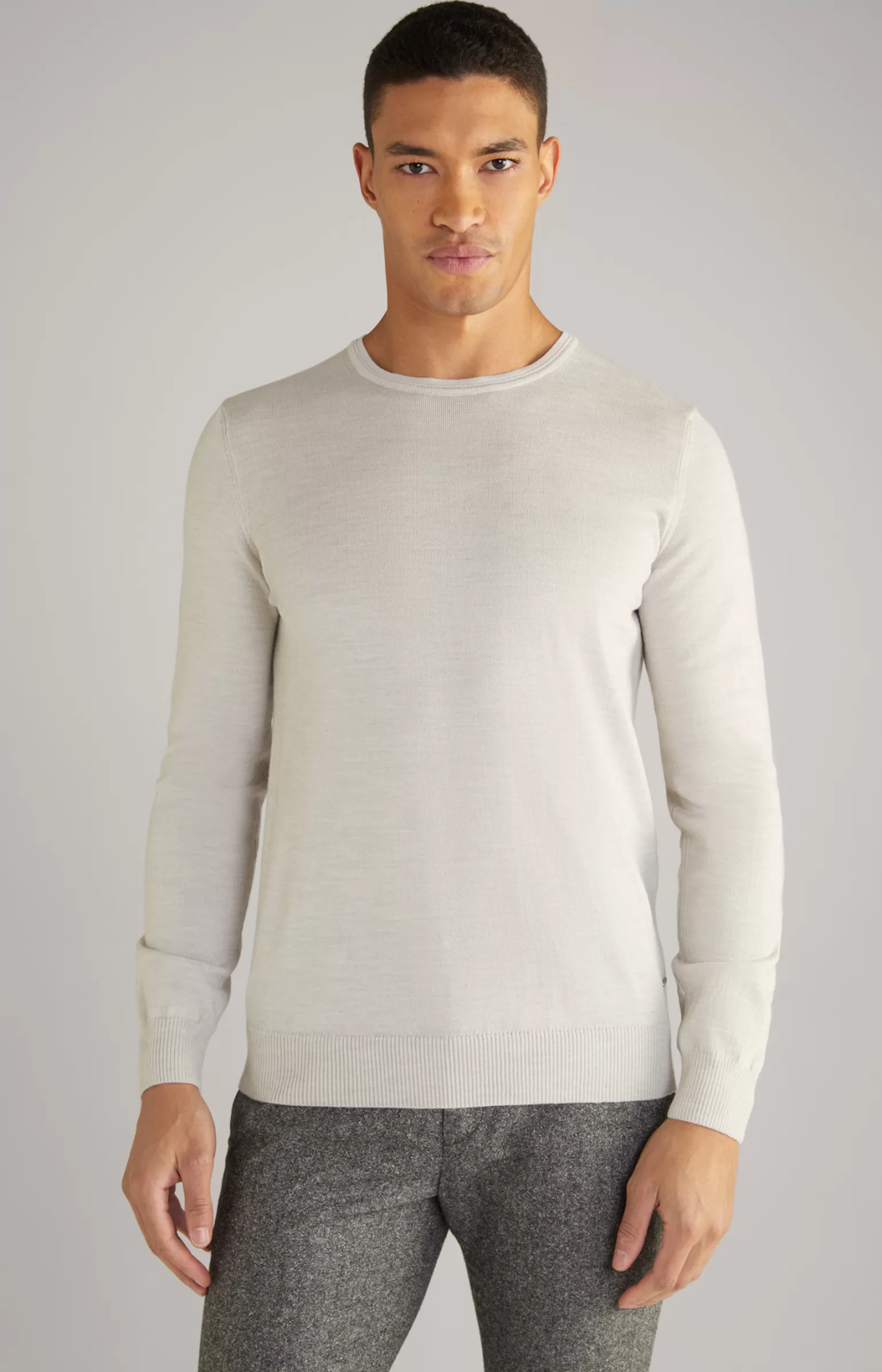 JOOP Merinowoll-Pullover Denny in Beige^ Strick